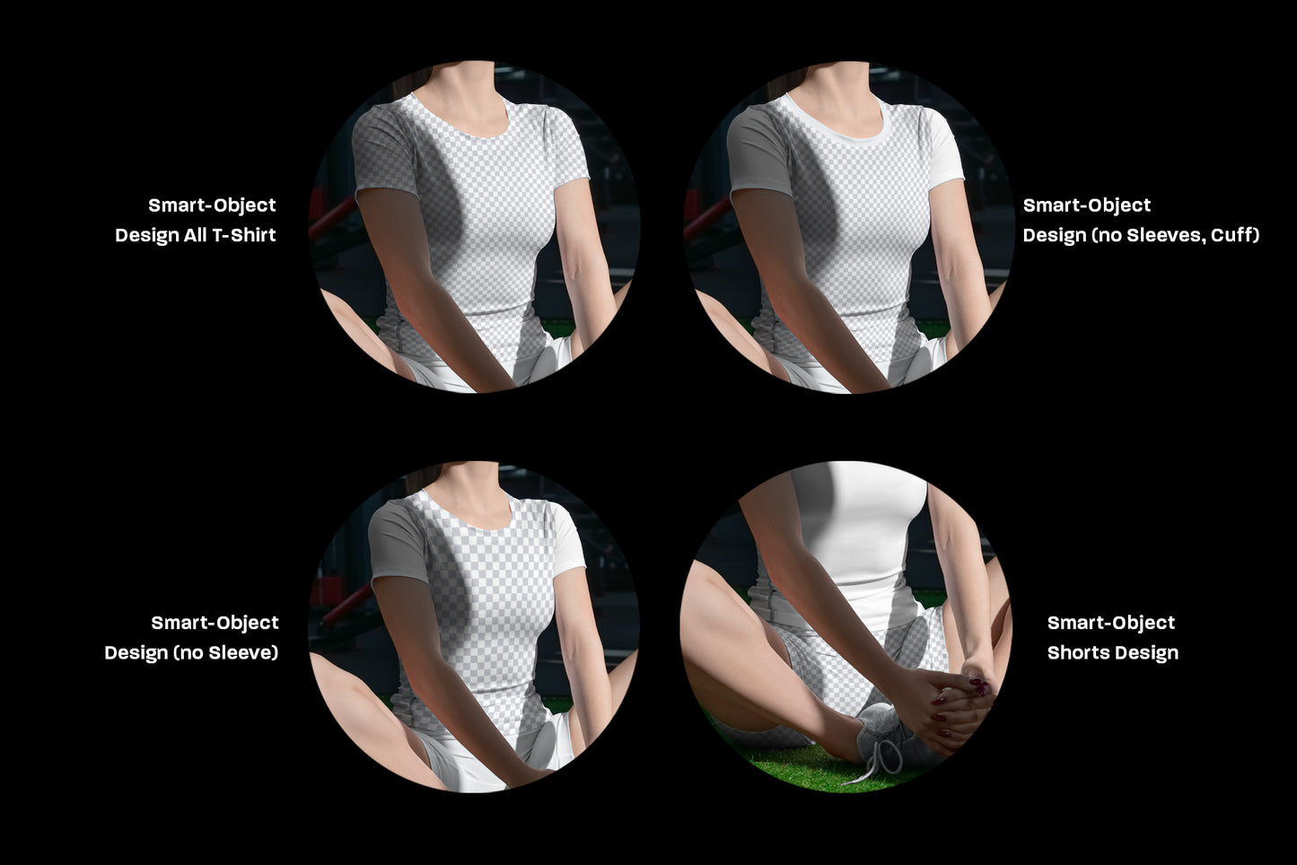 5 Sports T-Shirts and Shorts Mockups