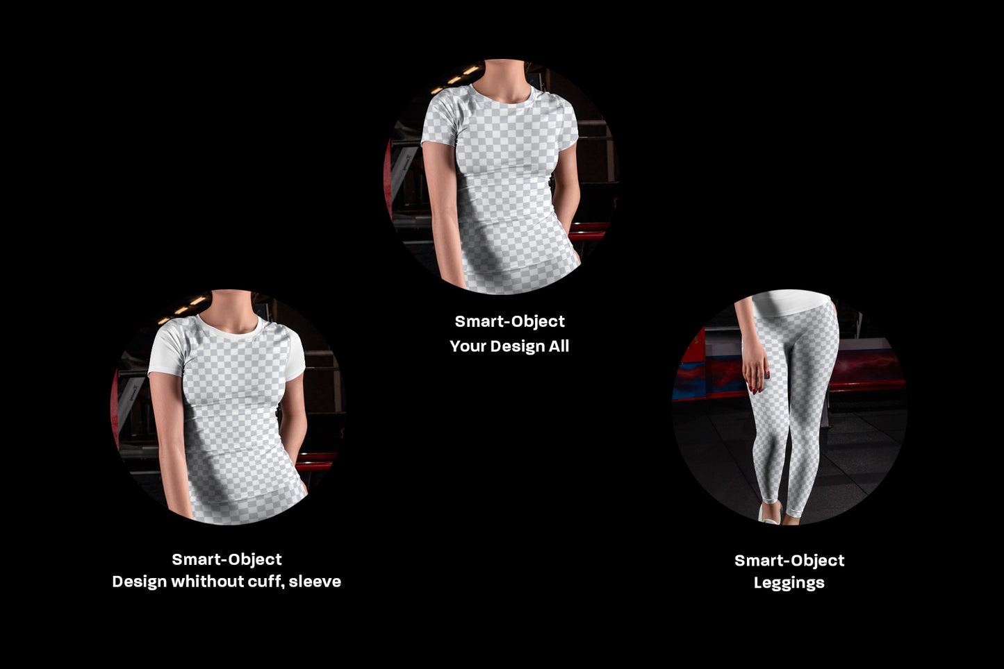 7 Sports T-Shirts and Leggings Mockups