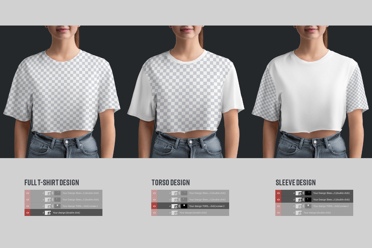 9 Mockups Crop Top Woman T-shirt