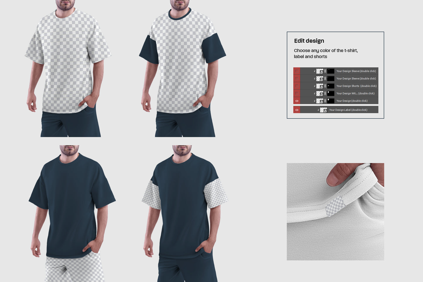 9  Mockups Oversize T-shirt and Shorts