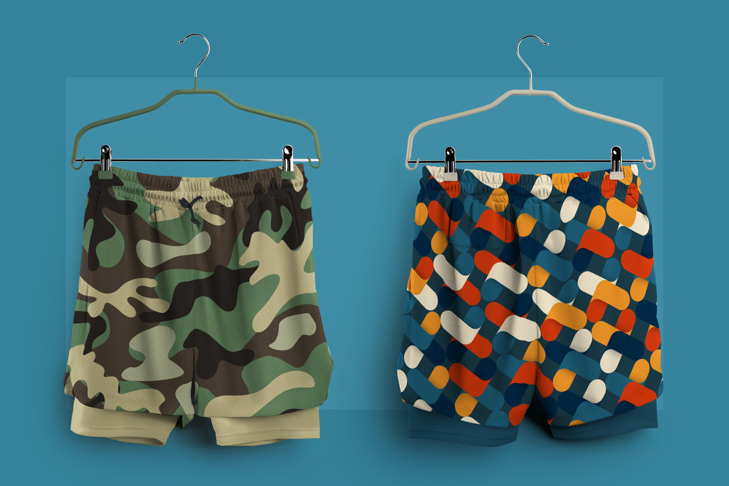 8 Mockups Shorts with Compression Liner