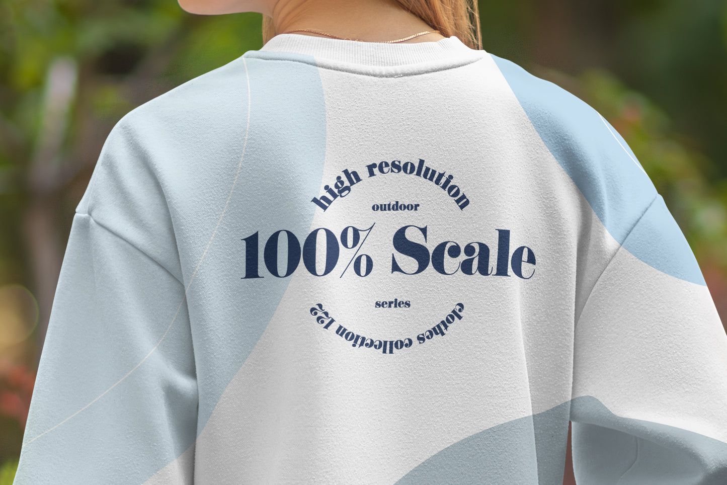 5 Mockups of Sweatshirts on the Girl on the Outdoor