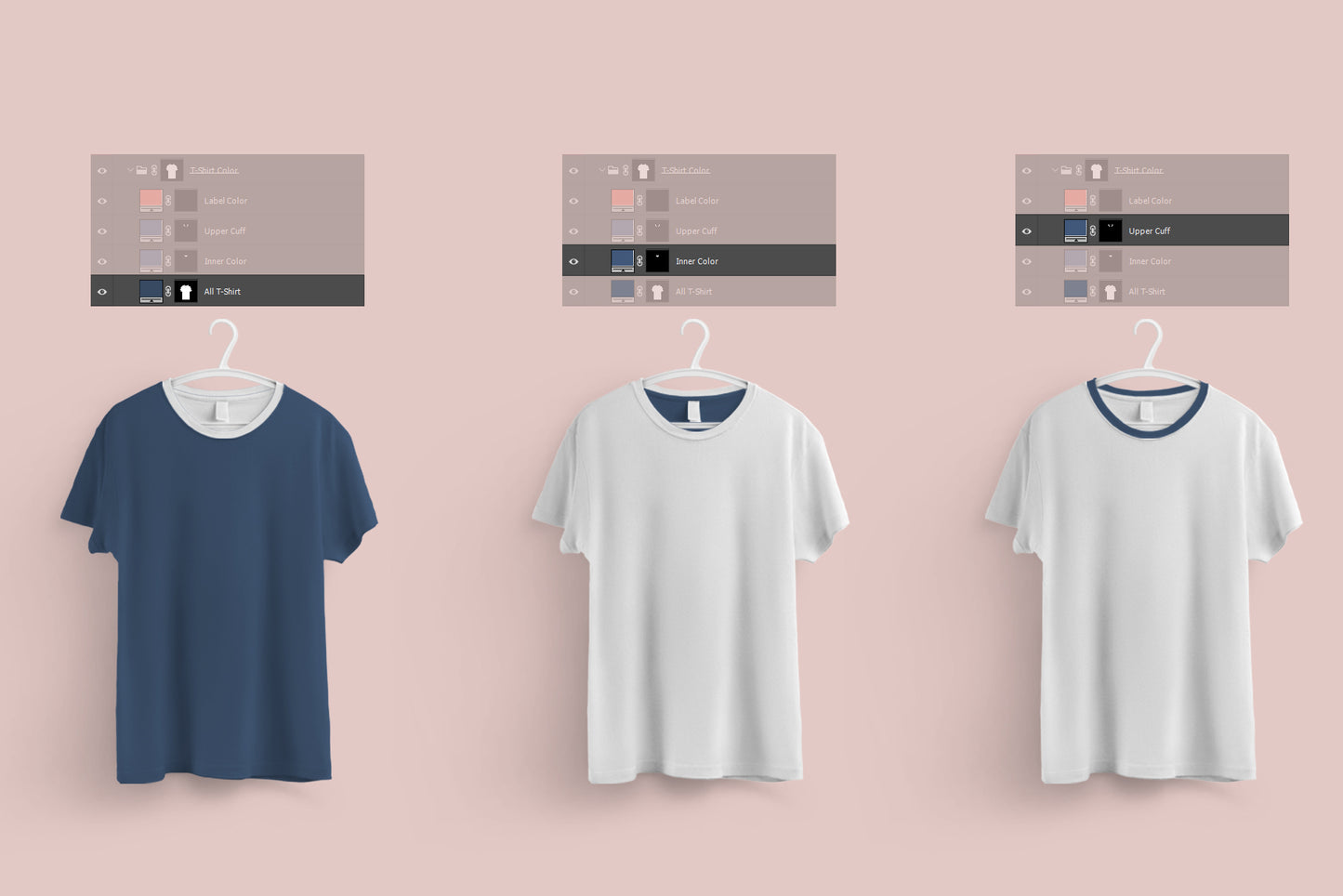 2 Mockups T-shirts With 6 Different Hangers