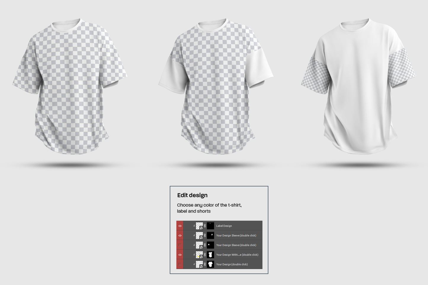 Mockups Oversize T-shirt. Singles Files