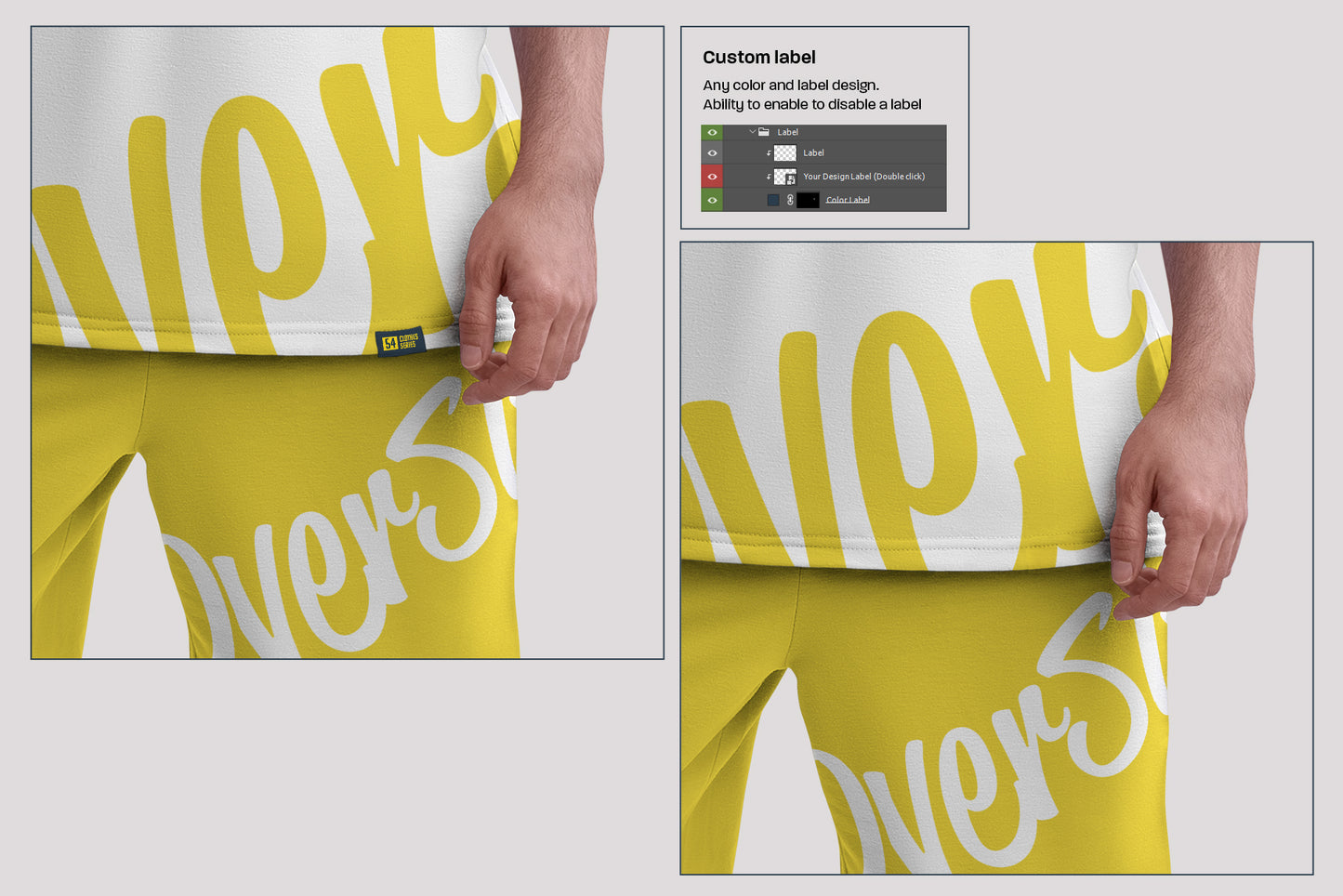 Mockups Oversize T-shirt and Shorts Kit