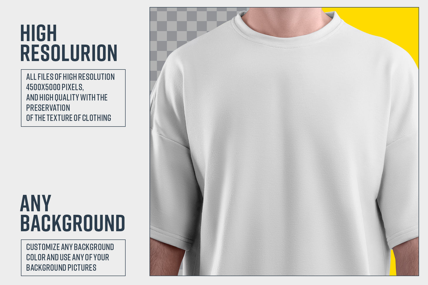 Mockups Oversize T-shirt and Shorts Kit
