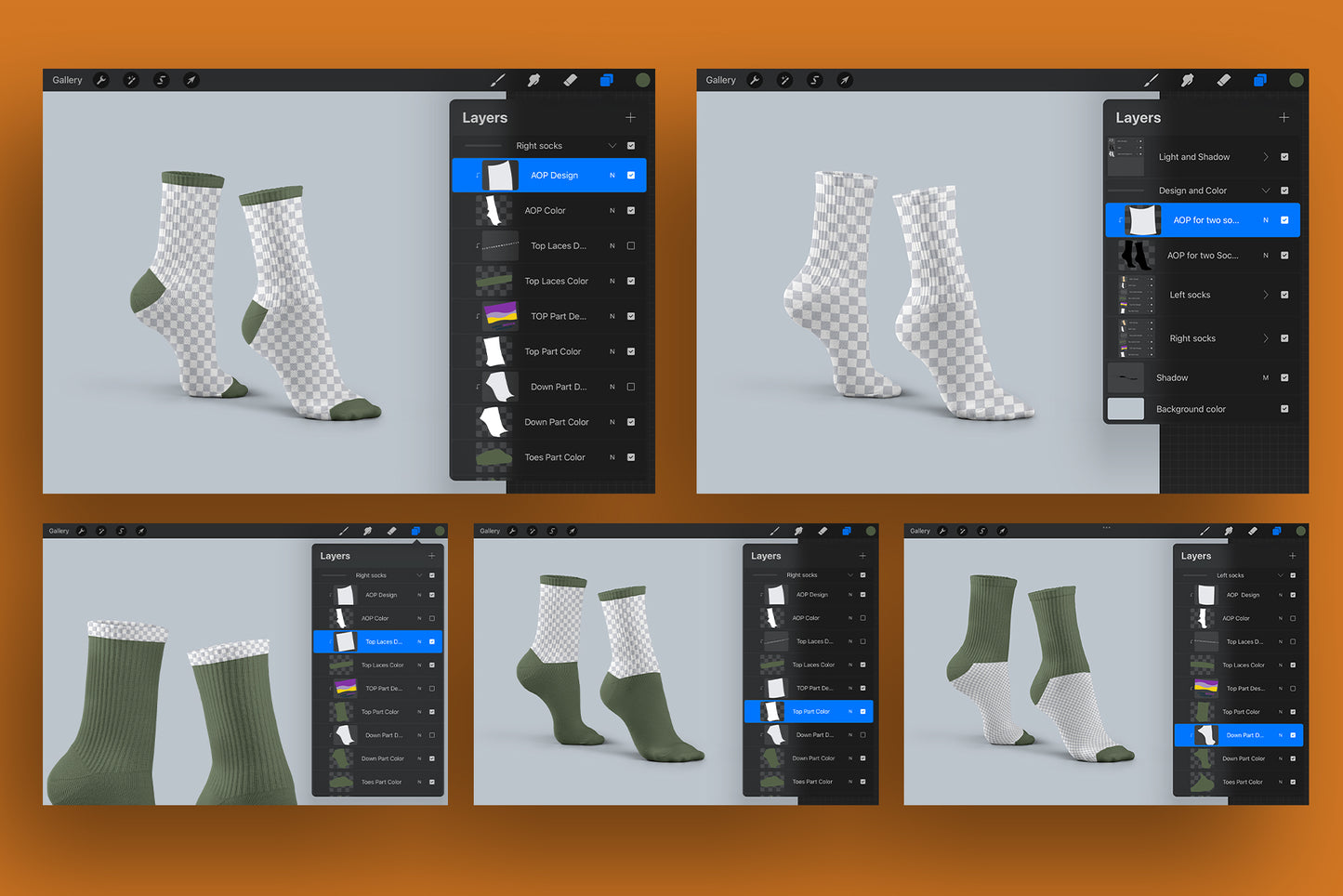 High Socks Mockup – Procreate Edition for iPad