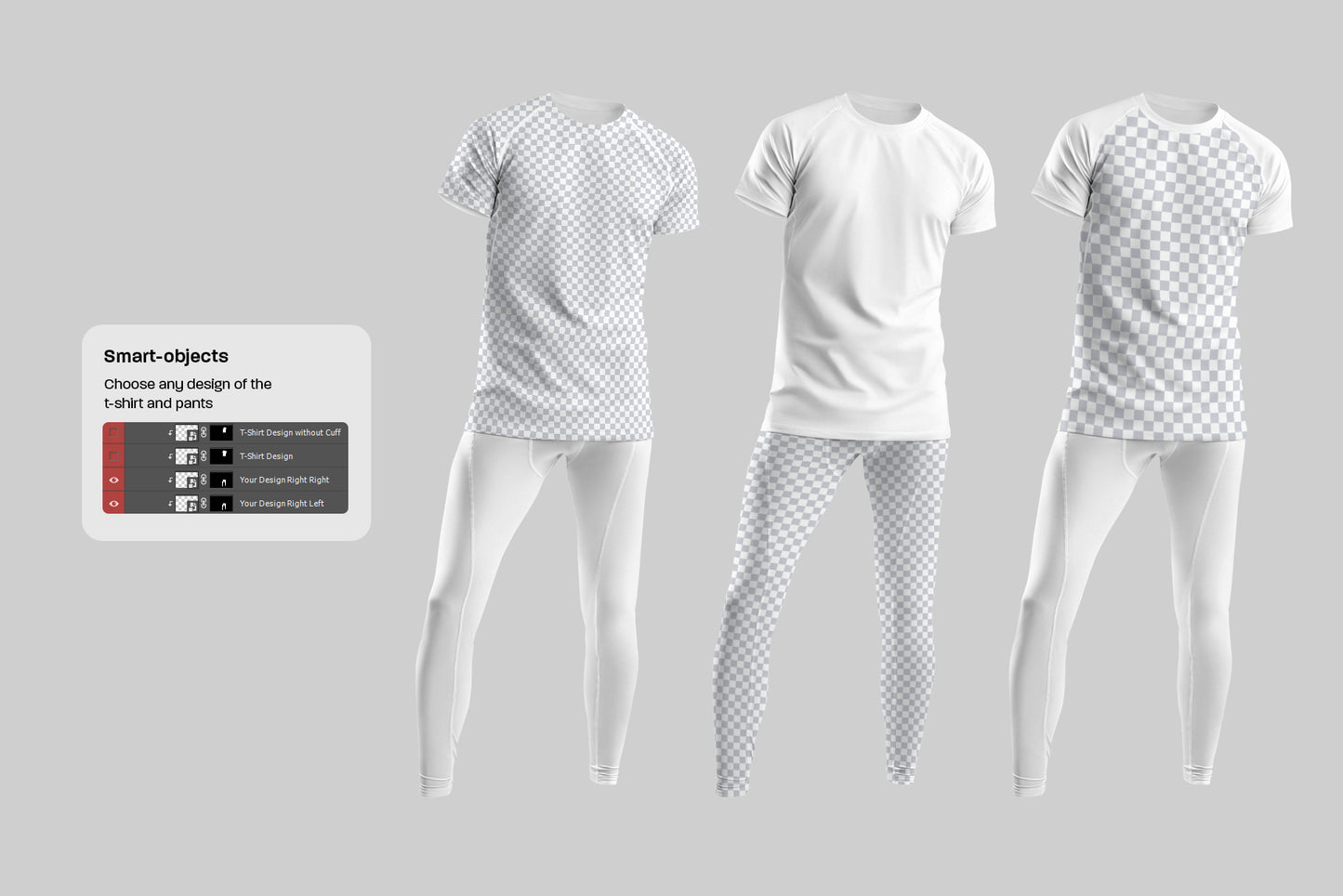 7 Men's Mockups T-Shirt and Underwear Pants