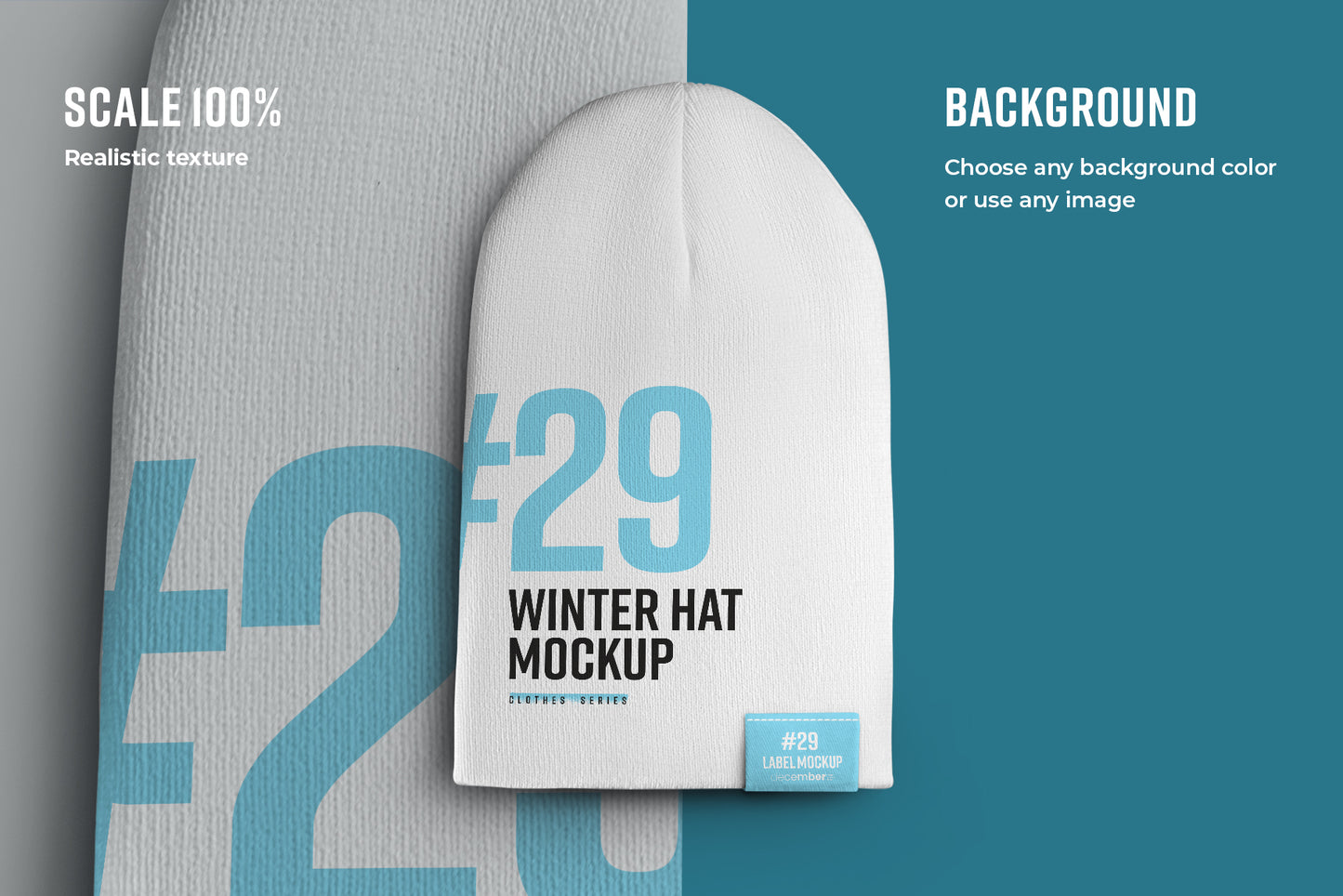 6 Mockups Winter Hat With Different Lapel