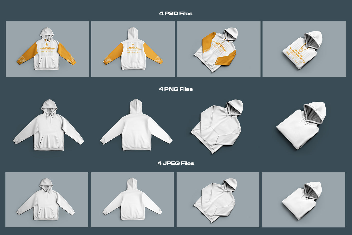4 Mockups Unisex Oversize Hoodie. vol.02