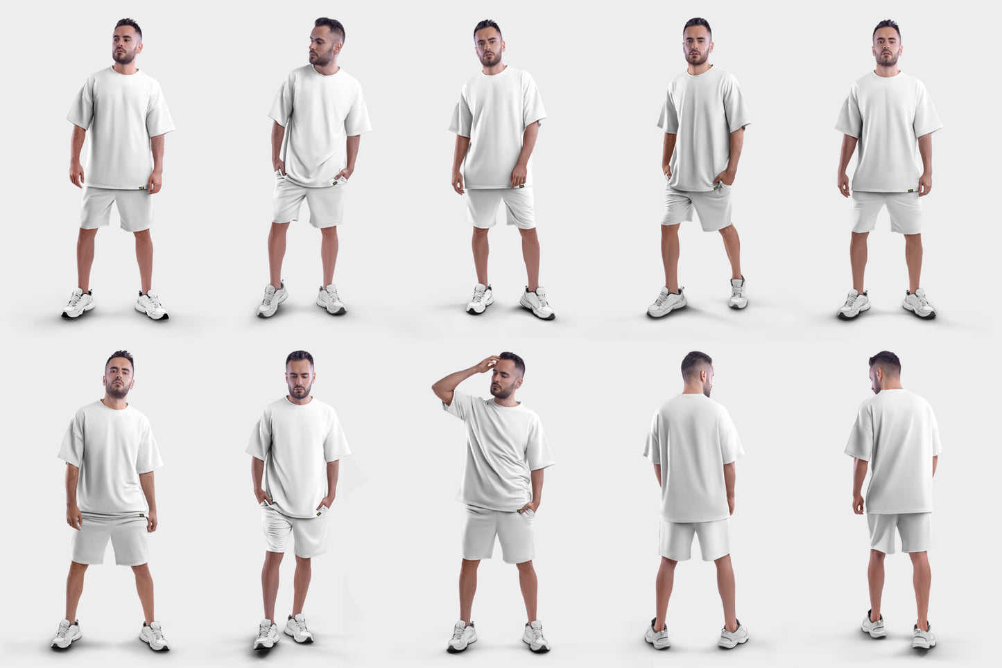 Mockups Oversize T-shirt and Shorts Kit