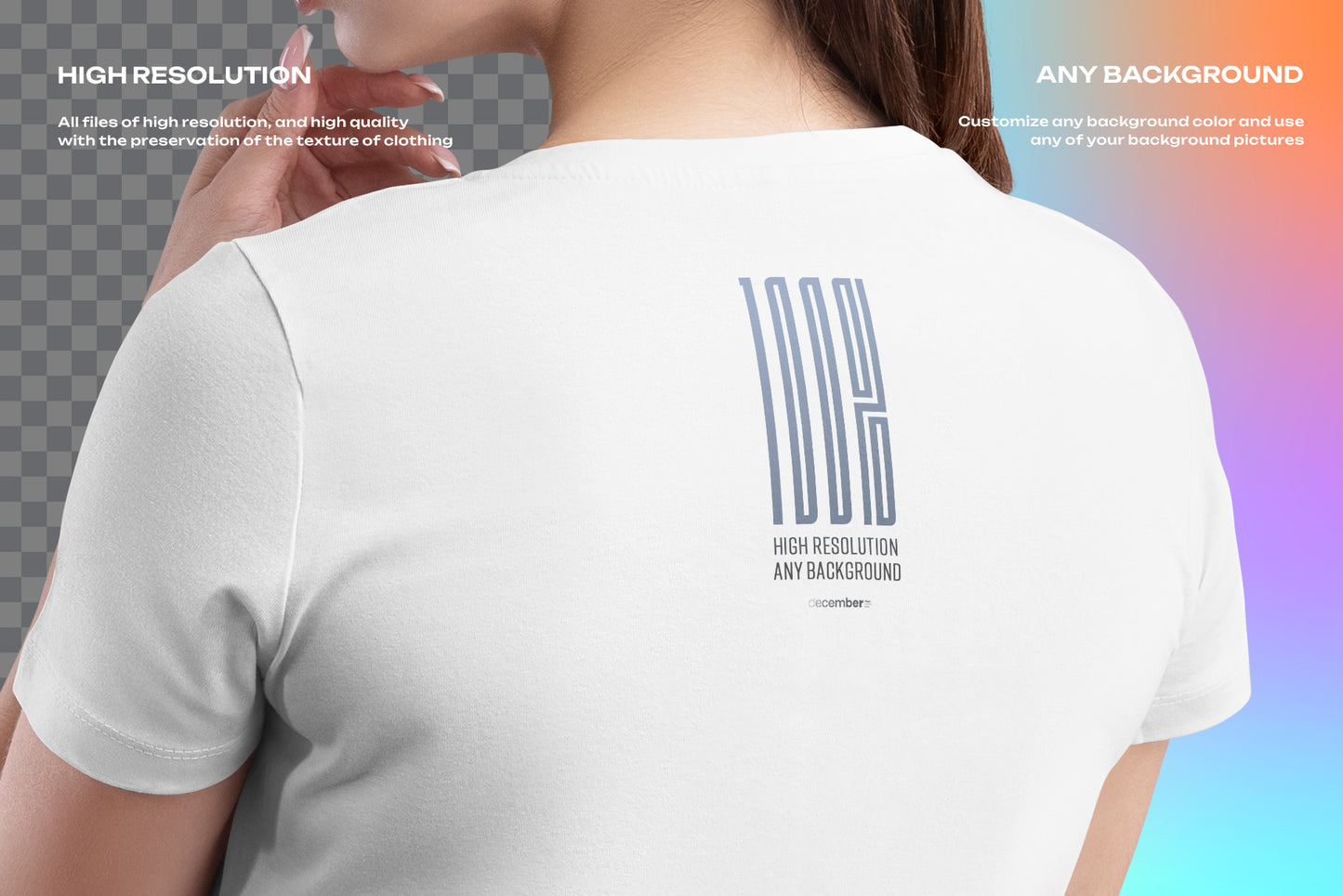 4 Mockup Woman V-Neck T-Shirt with a Chest Pocket. vol.02