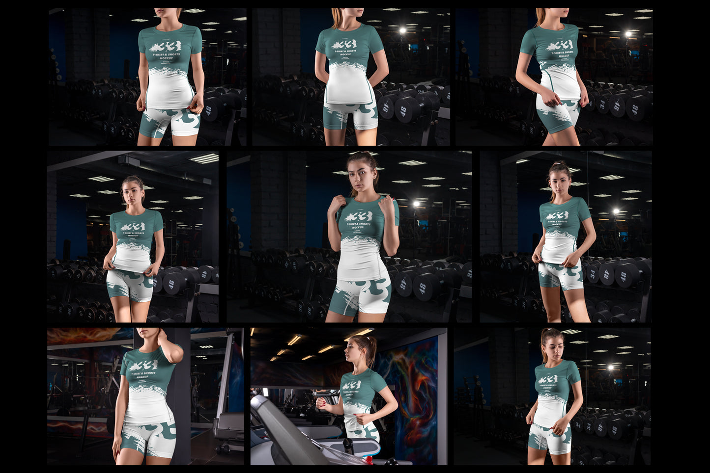 9 Sports T-Shirts and Shorts Mockups