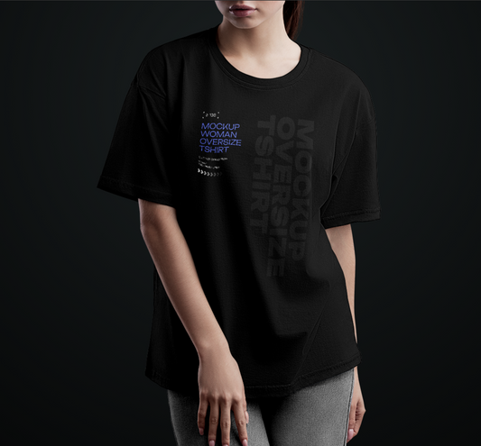Free Mockup  Women Over Size T-Shirt