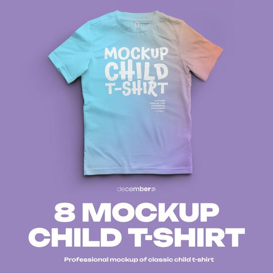 8 Mockups of a Children's T-shirt