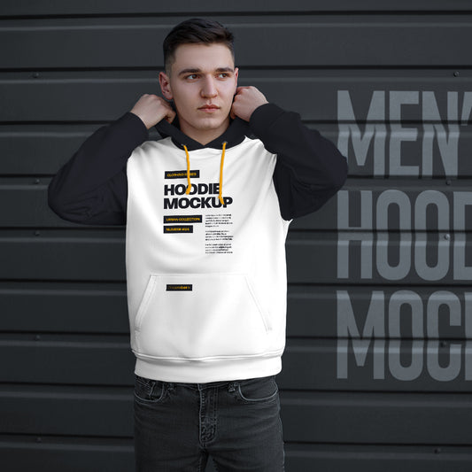 7 Mockups Hoodie on the Man. Urban Style