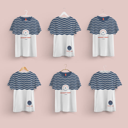 2 Mockups T-shirts With 6 Different Hangers