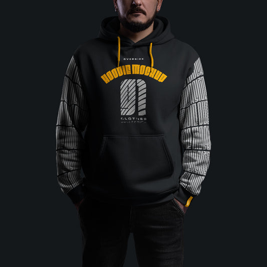 Free Mockups Oversize Male Hoodie