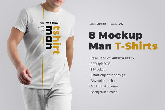 8 Mockups T-Shirts on The Man