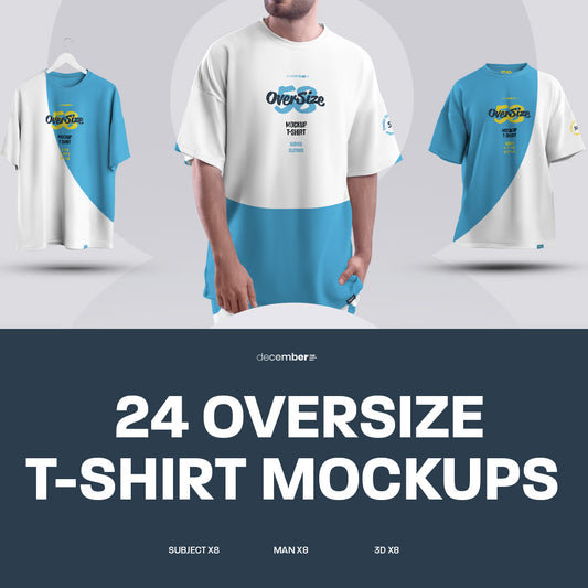 24 Oversize T-Shirt Mockup – Man/3D/Subjects ( Collection #6 )