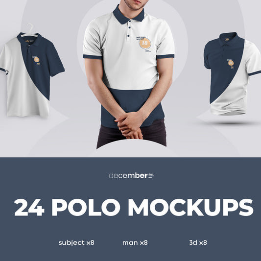 24 Polo Men Mockup - Man/3D/Objects ( Collection #4 )