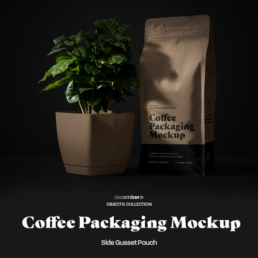 9 Coffee Packaging Mockups with Arabica Tree