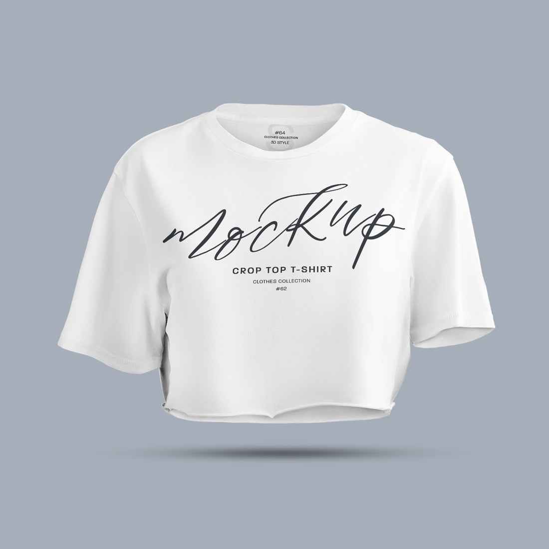 8 Mockups Crop Top T-shirt in 3D style
