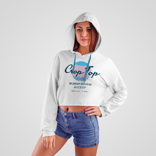 Free Crop Top  Woman Hoodie
