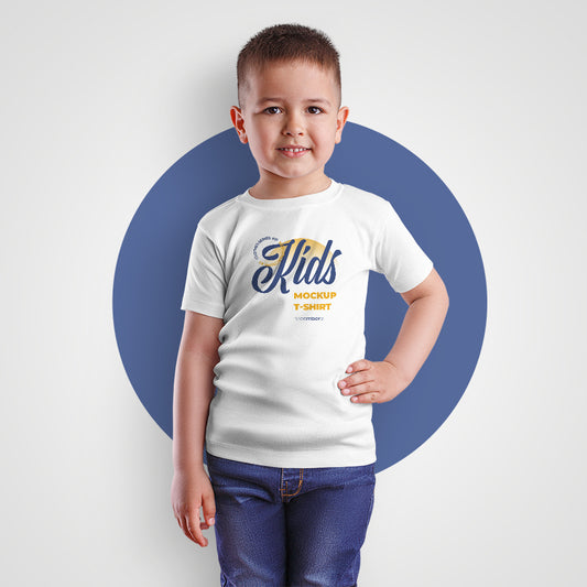 Free Mockup Kids  T-Shirt Boy