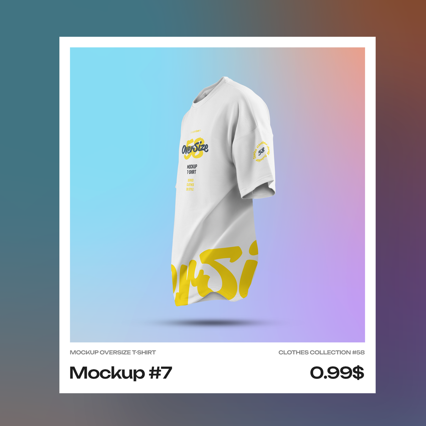 Mockups Oversize T-shirt. Singles Files