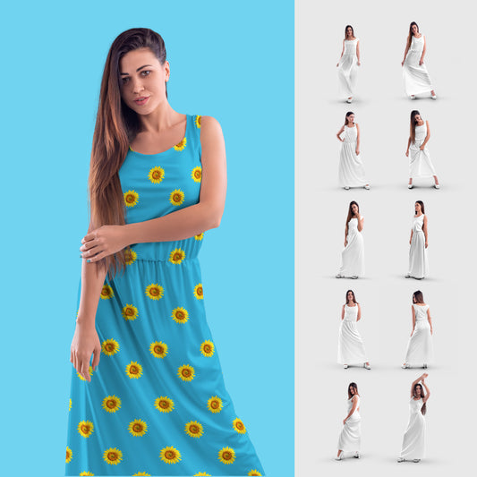 11 Women's Long Dress Mockups