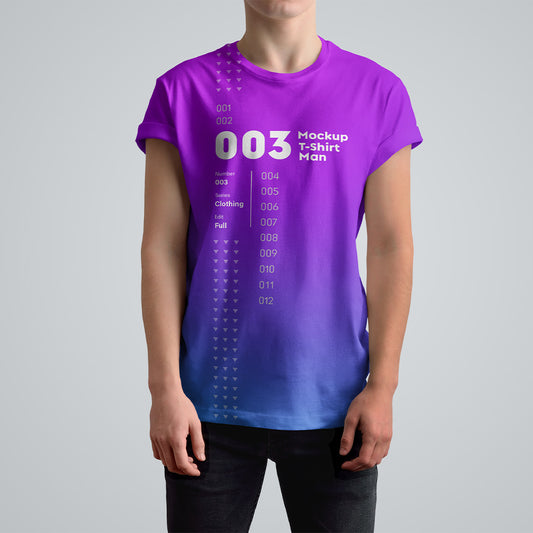 8 mockups t-shirts on the man