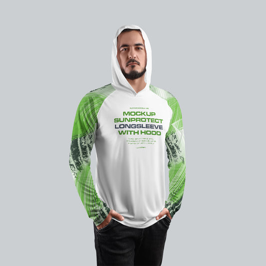 Free Men's Mockups Longsleeve T-Shirt SunProtect